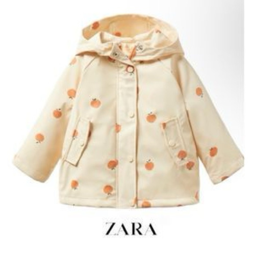 Zara Raincoat Peaches 3-4 years